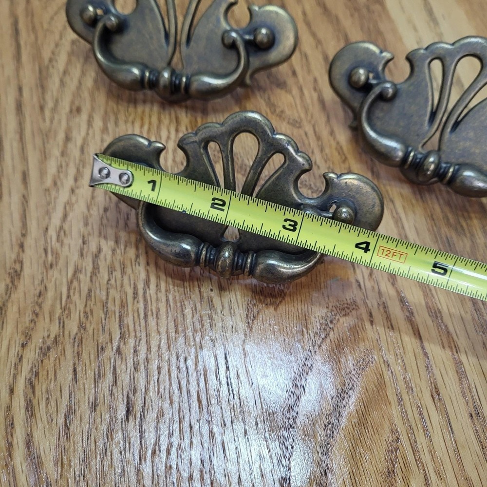 VTG Set Of 3 Brass Drop Bail Drawer Pull Cont B BFC 20611 Handle Hardware - Picture 5 of 8